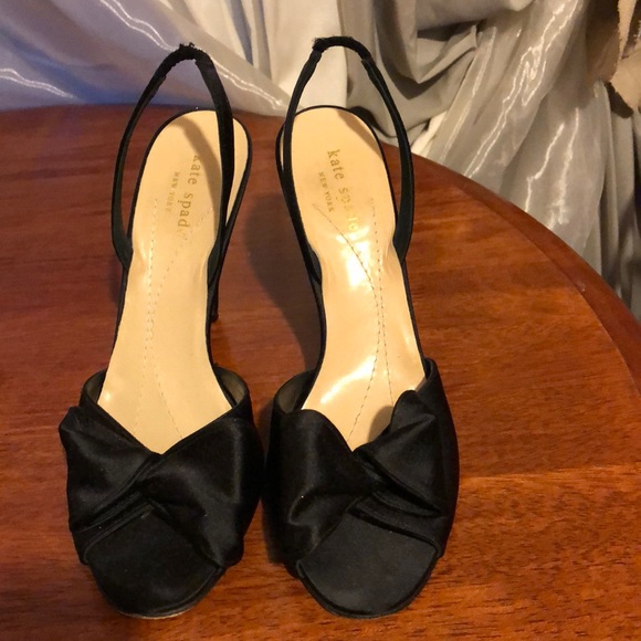 kate spade Shoes - Kate spade black satin heel